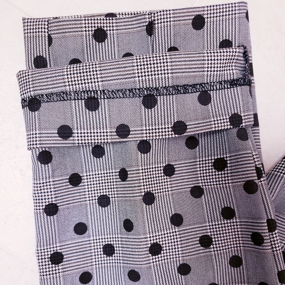 14 Nicole Miller NY glen-plaid polkadot pants - Picture 5 of 8